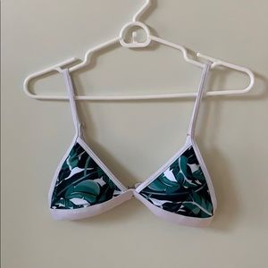 Palm tree leaf bikini top
